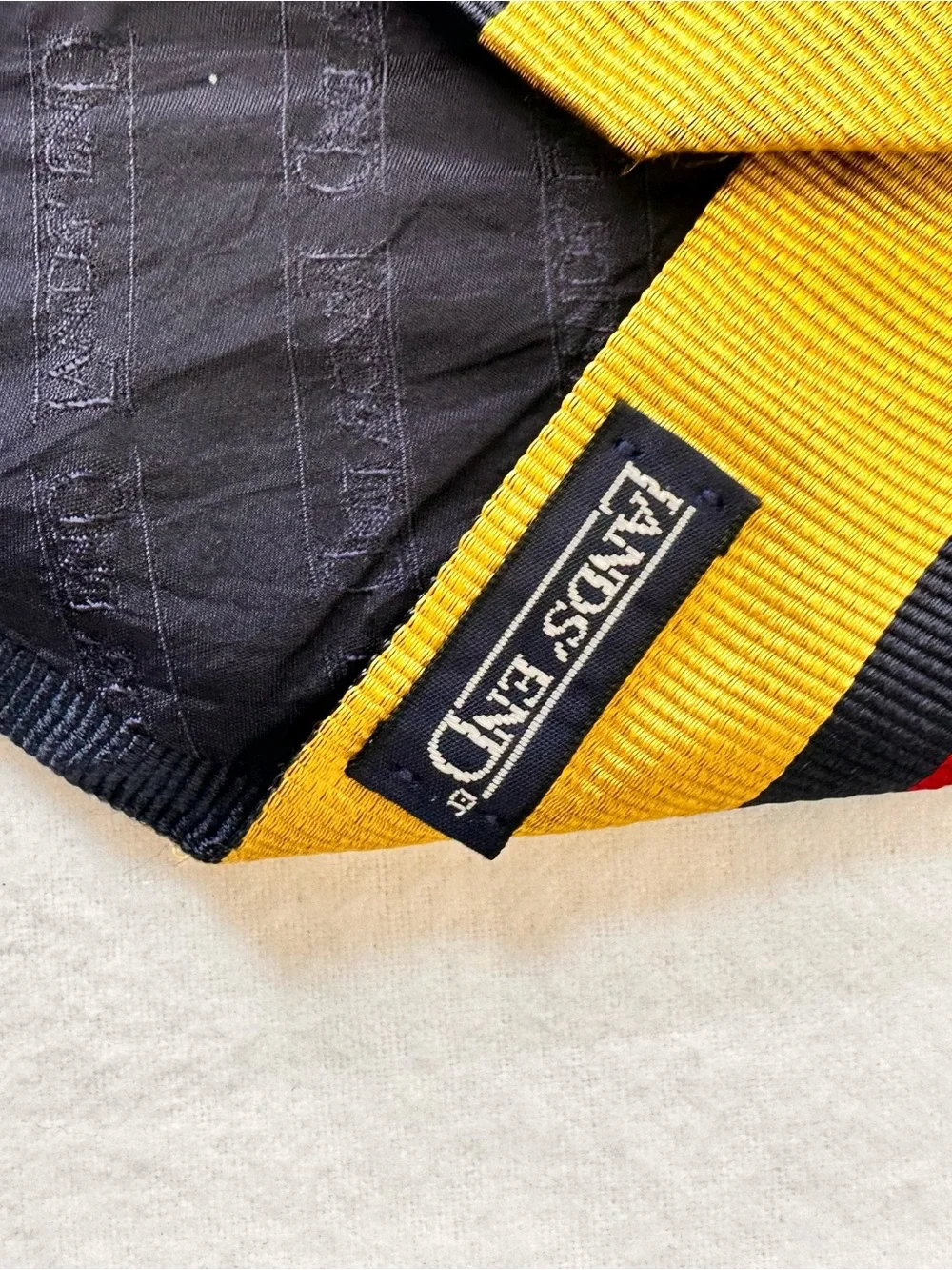 Men's Yellow and Navy Striped Tie - Classic Regimental Style Land’s